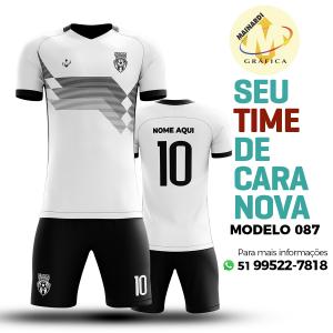 Camiseta de Futebol - Modelo 0087   Impressão Total do Tecido   