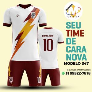 Camiseta de Futebol - Modelo 0347   Impressão Total do Tecido   