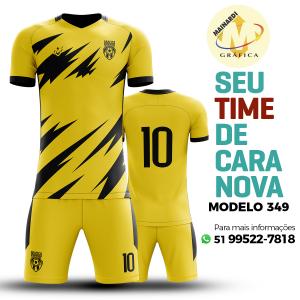 Camiseta de Futebol - Modelo 0349   Impressão Total do Tecido   