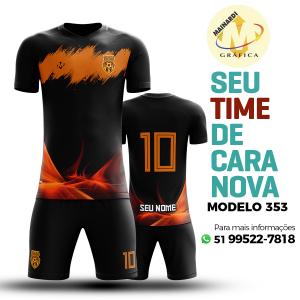 Camiseta de Futebol - Modelo 0353   Impressão Total do Tecido   