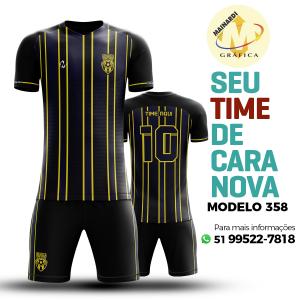 Camiseta de Futebol - Modelo 0358   Impressão Total do Tecido   