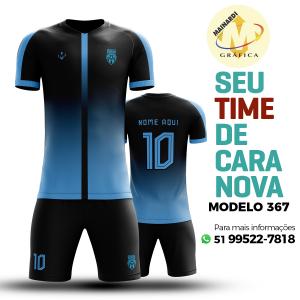 Camiseta de Futebol - Modelo 0367   Impressão Total do Tecido   