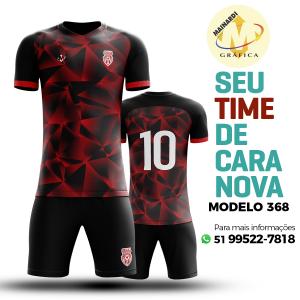 Camiseta de Futebol - Modelo 0368   Impressão Total do Tecido   