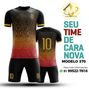 Camiseta de Futebol - Modelo 0370   Impressão Total do Tecido   