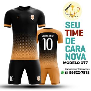 Camiseta de Futebol - Modelo 0377   Impressão Total do Tecido   