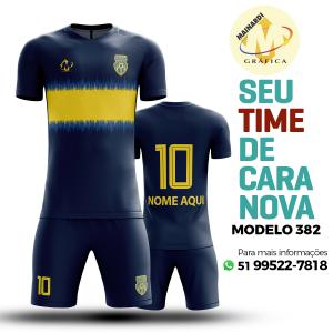 Camiseta de Futebol - Modelo 0382   Impressão Total do Tecido   