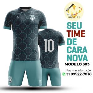 Camiseta de Futebol - Modelo 0383   Impressão Total do Tecido   