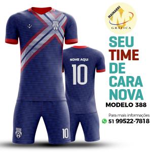 Camiseta de Futebol - Modelo 0388   Impressão Total do Tecido   