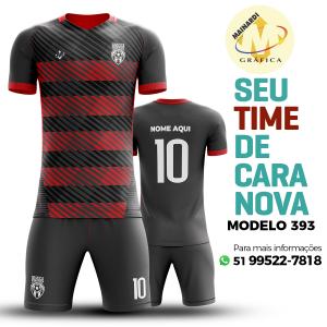 Camiseta de Futebol - Modelo 0393   Impressão Total do Tecido   