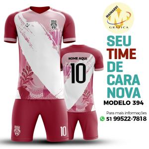 Camiseta de Futebol - Modelo 0394   Impressão Total do Tecido   