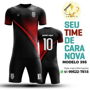 Camiseta de Futebol - Modelo 0395   Impressão Total do Tecido   