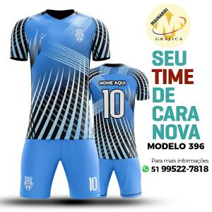 Camiseta de Futebol - Modelo 0396   Impressão Total do Tecido   