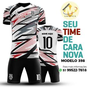 Camiseta de Futebol - Modelo 0398   Impressão Total do Tecido   