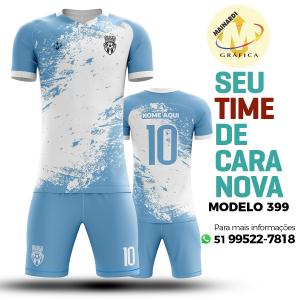 Camiseta de Futebol - Modelo 0399   Impressão Total do Tecido   