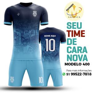 Camiseta de Futebol - Modelo 0400   Impressão Total do Tecido   