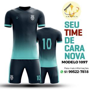 Camiseta de Futebol - Modelo 1097   Impressão Total do Tecido   