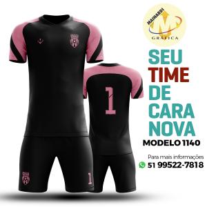 Camiseta de Futebol - Modelo 1140   Impressão Total do Tecido   