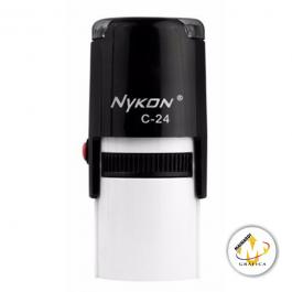Carimbo Nykon C 24  24 x 24 mm redondo   Borracha Personalizada 