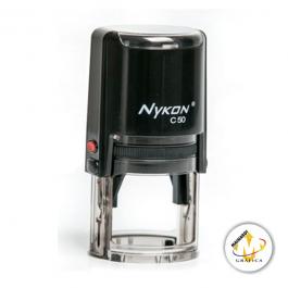 Carimbo Nykon C50  50 x 50 mm redondo   Borracha Personalizada 