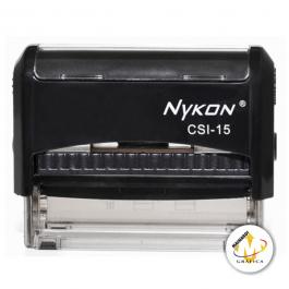 Carimbo Nykon CSI 15  10 x 69 mm   Borracha Personalizada 