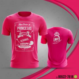 Ref. 129 - Camiseta Princesas Duas Rodas Tecido Dry Fit com Elastano  Impressão Total do Tecido   
