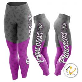 Ref. 135 - Legging Princesas Duas Rodas Tecido Dry Fit com Elastano  Impressão Total do Tecido   