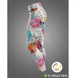 Ref. 180 - Legging Princesas Duas Rodas Tecido Fitness Stretch  Impressão Total do Tecido   